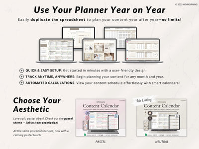 12-Month Content Calendar - Hey Morning