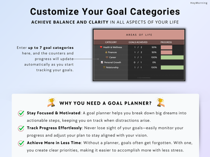 Goal Planner - Dark - Hey Morning