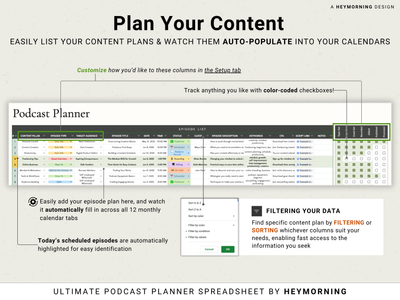 Podcast Content Planner - Hey Morning