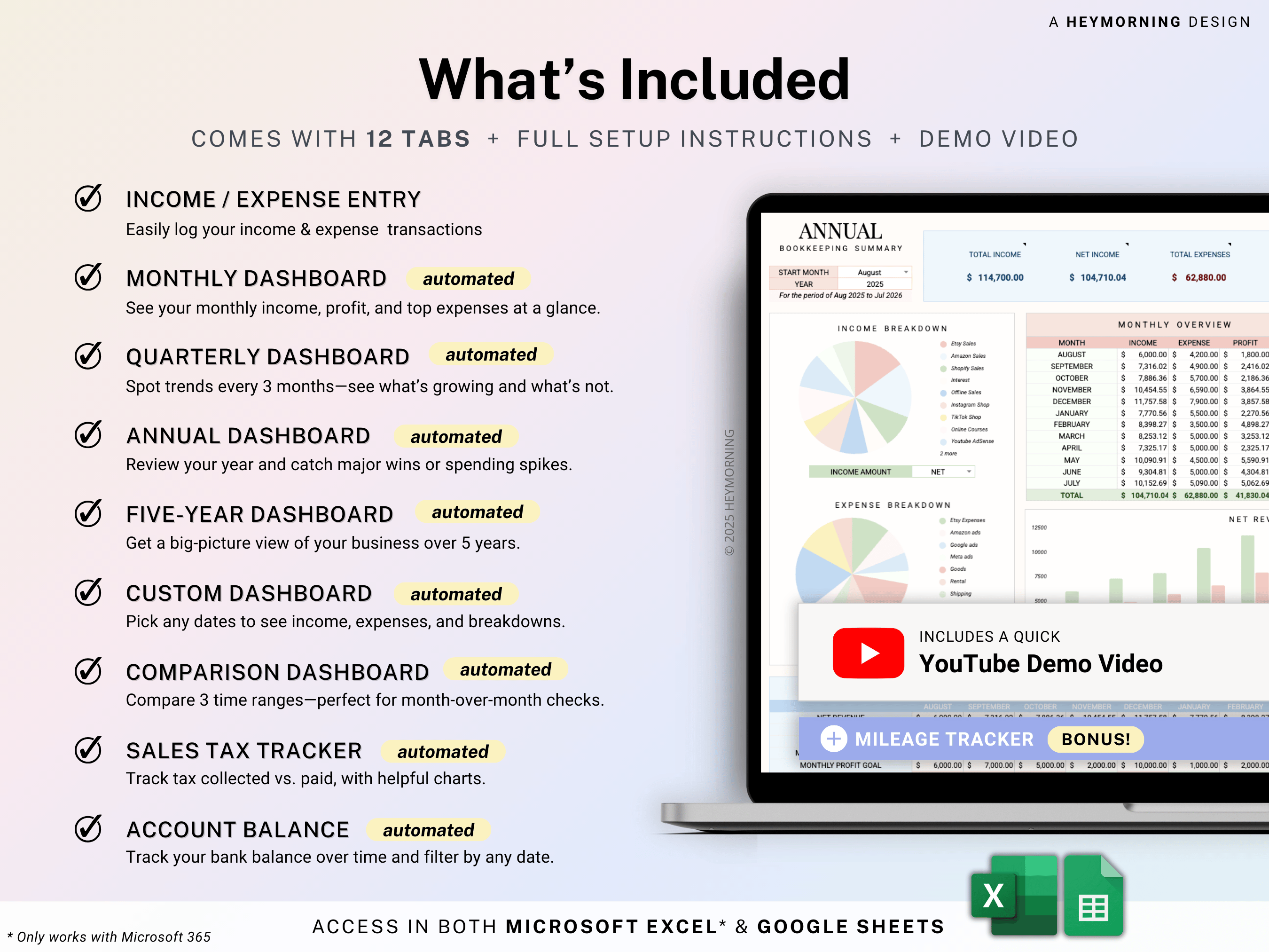 Beauty Business Bookkeeping Spreadsheet