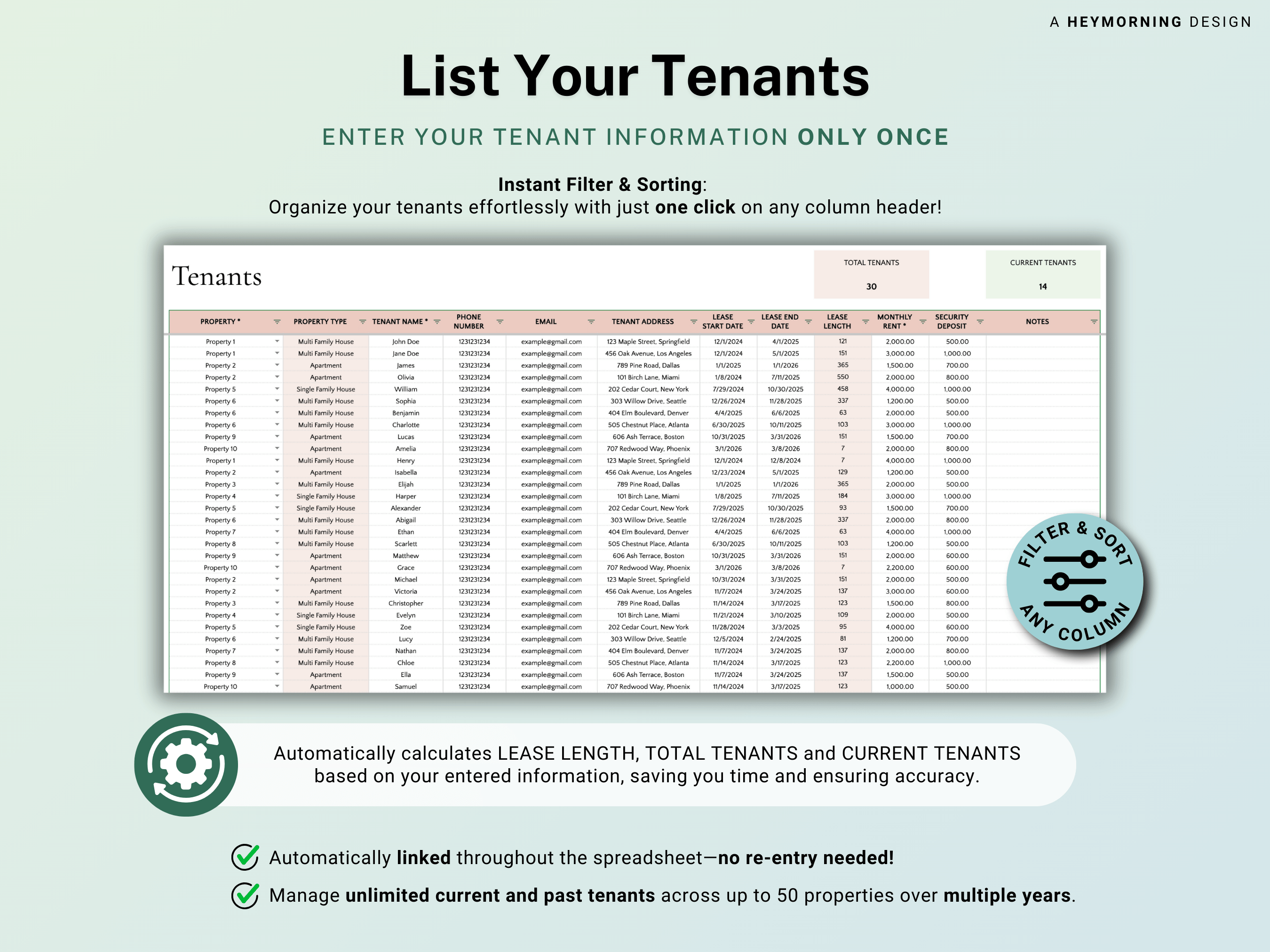 Automated Tenant Rent Ledger