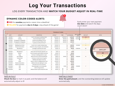 Wedding Budget Tracker - Hey Morning