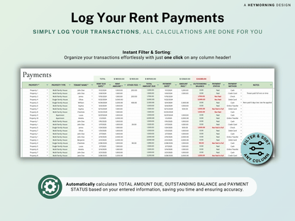 Automated Tenant Rent Ledger