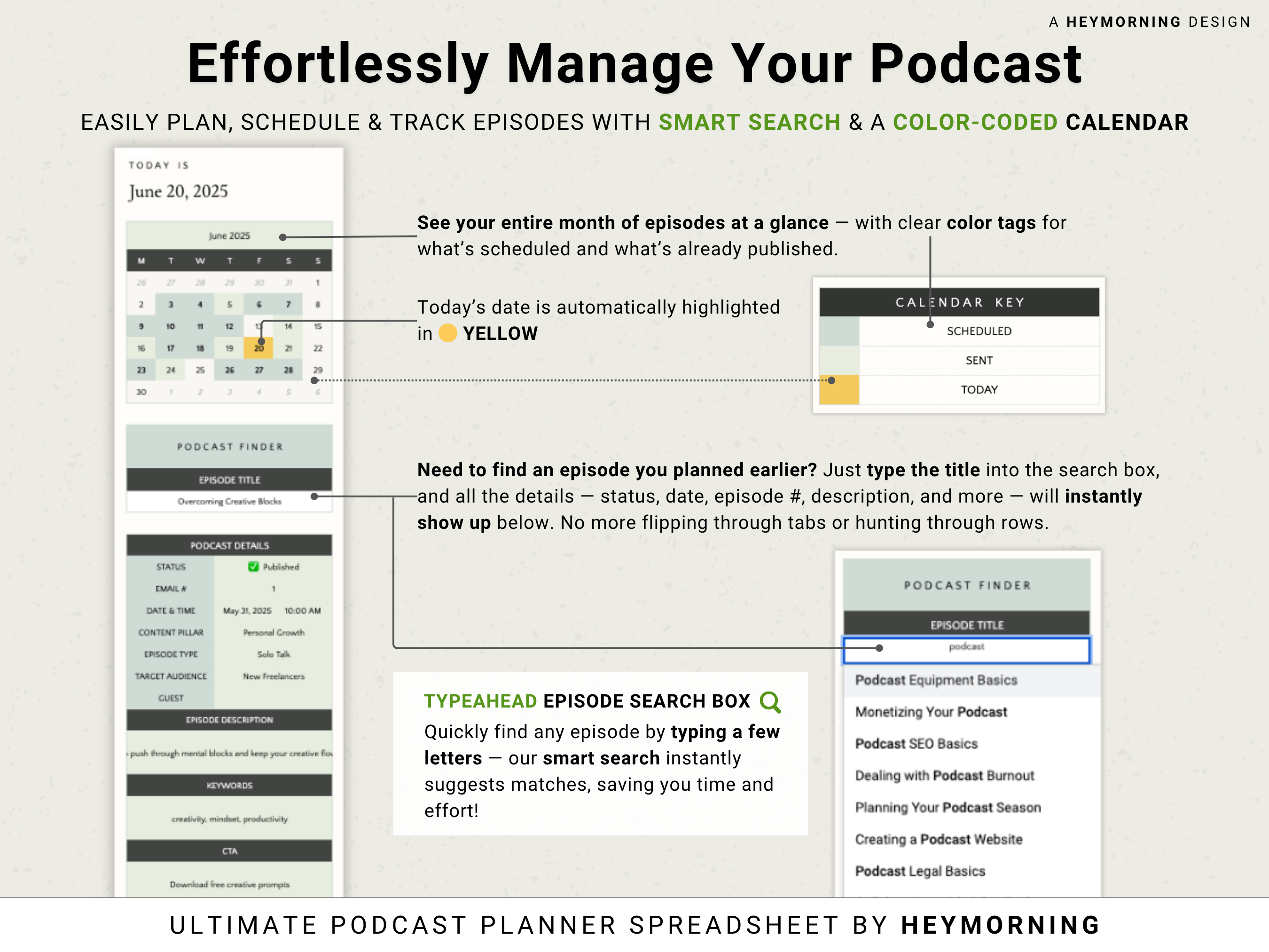 Podcast Content Planner - Hey Morning