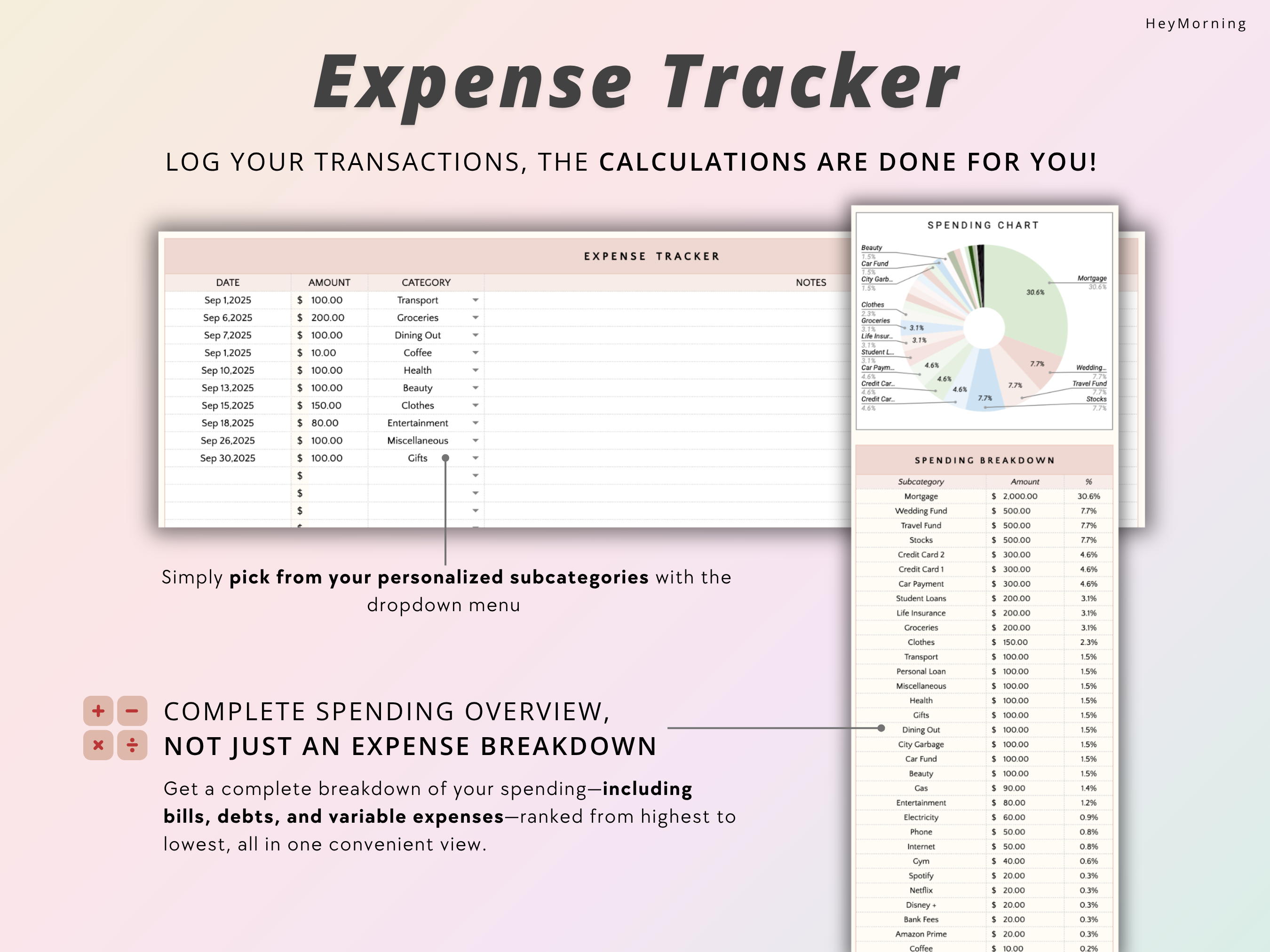 Simple Budget Tracker - Hey Morning