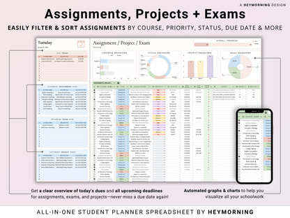 All-in-One Student Planner - Pastel - Hey Morning