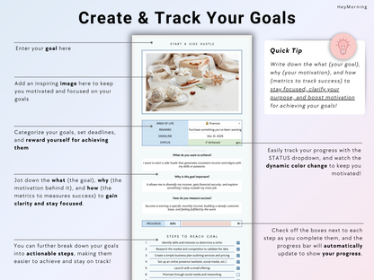 Goal Planner - Pastel - Hey Morning