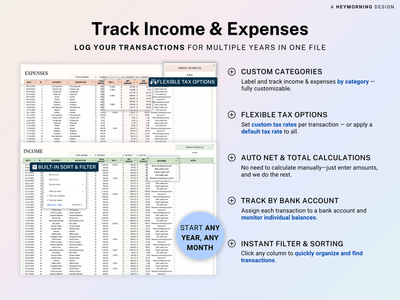 Beauty Business Bookkeeping Spreadsheet
