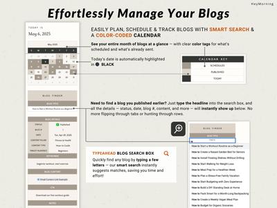 Blog Content Planner - Hey Morning
