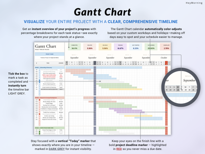 Gantt Chart - Pastel - Hey Morning
