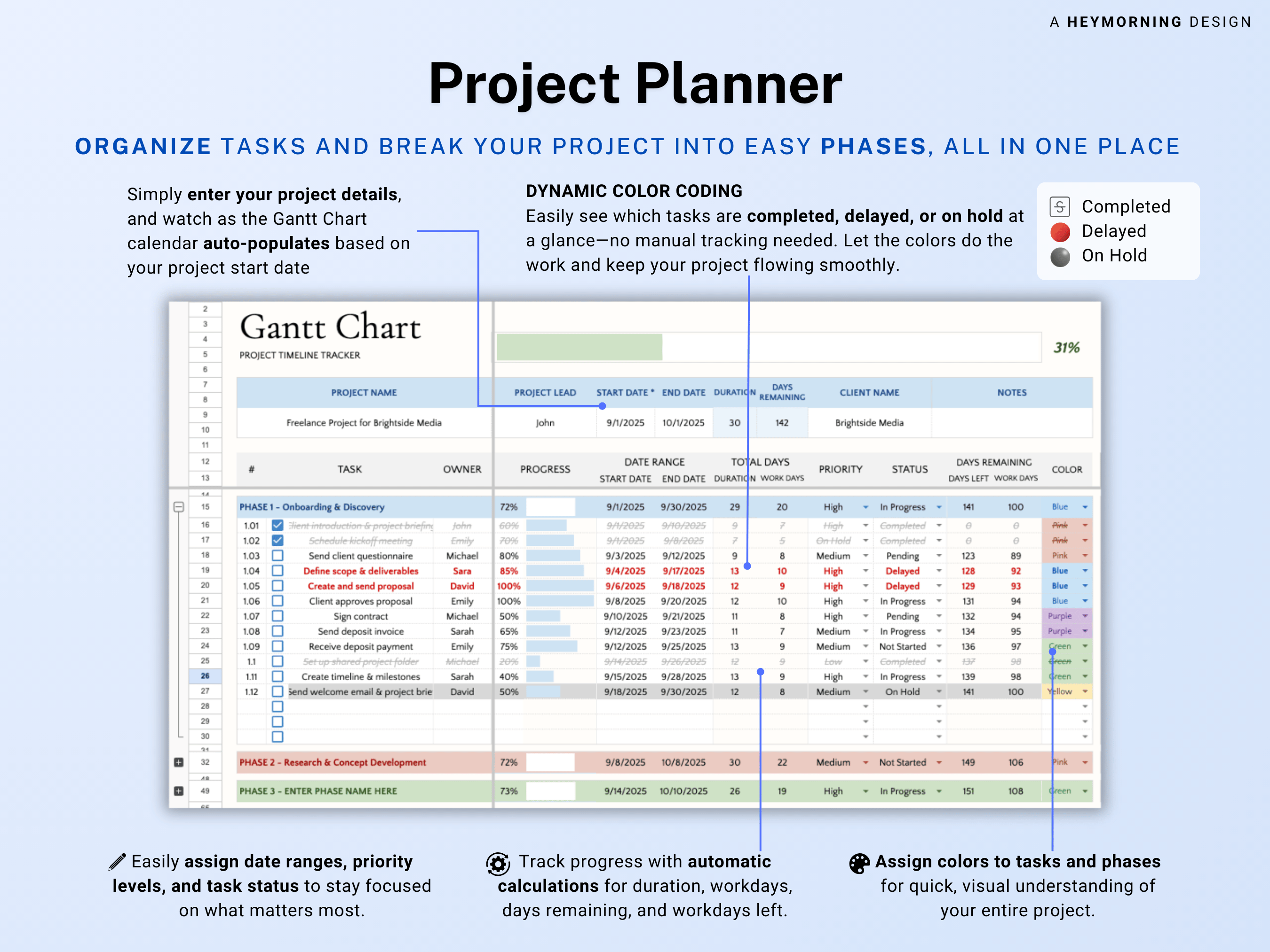 Gantt Chart Template