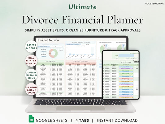 Divorce Financial Organizer Spreadsheet