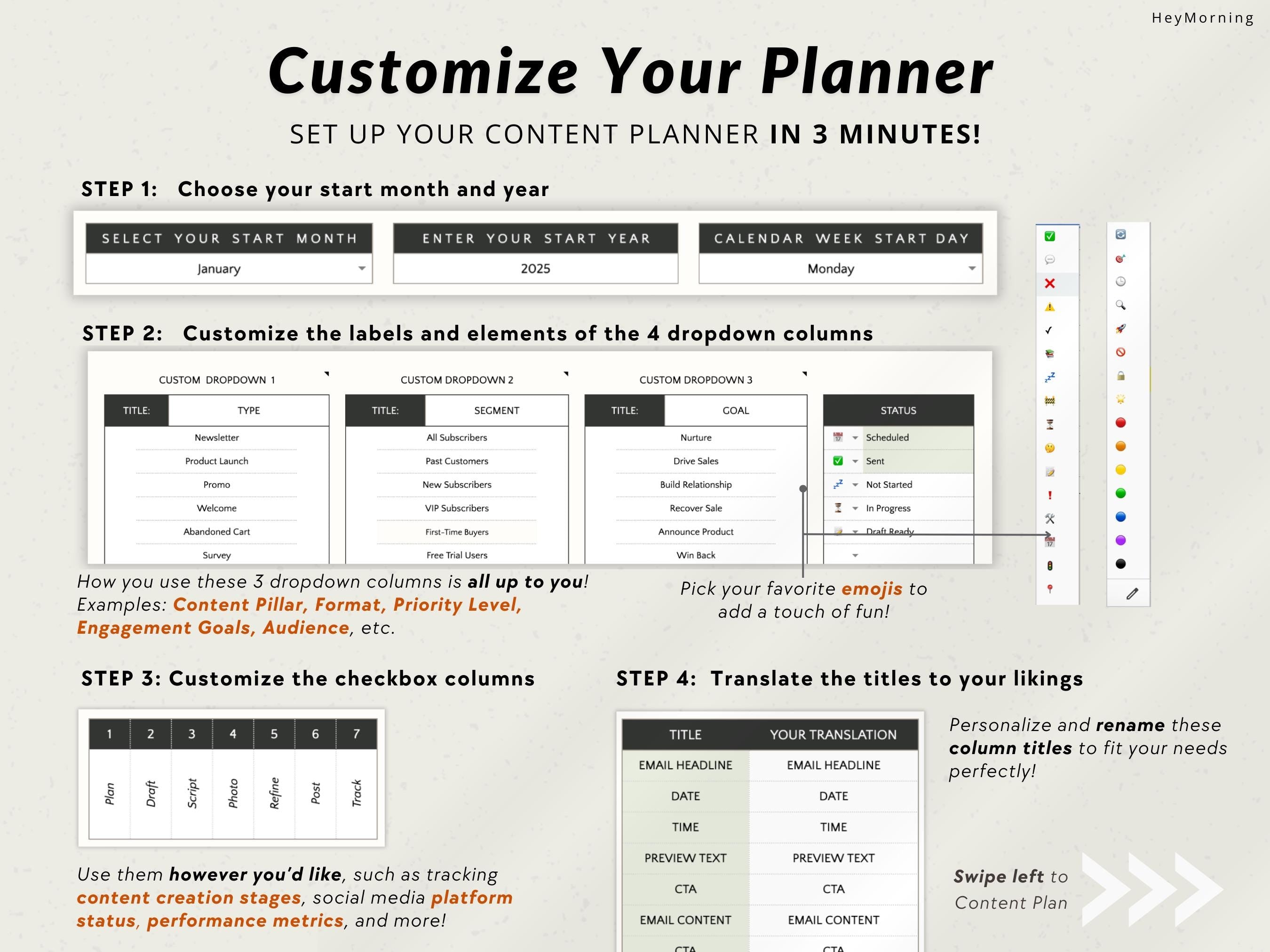 Email Marketing Planner - Hey Morning