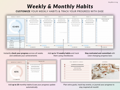Annual Habit Tracker - Pastel - Hey Morning