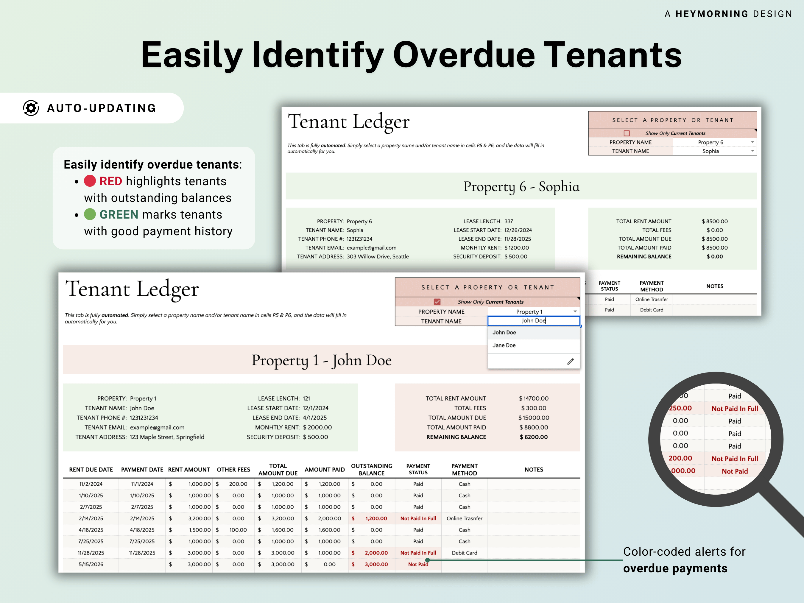 Automated Tenant Rent Ledger