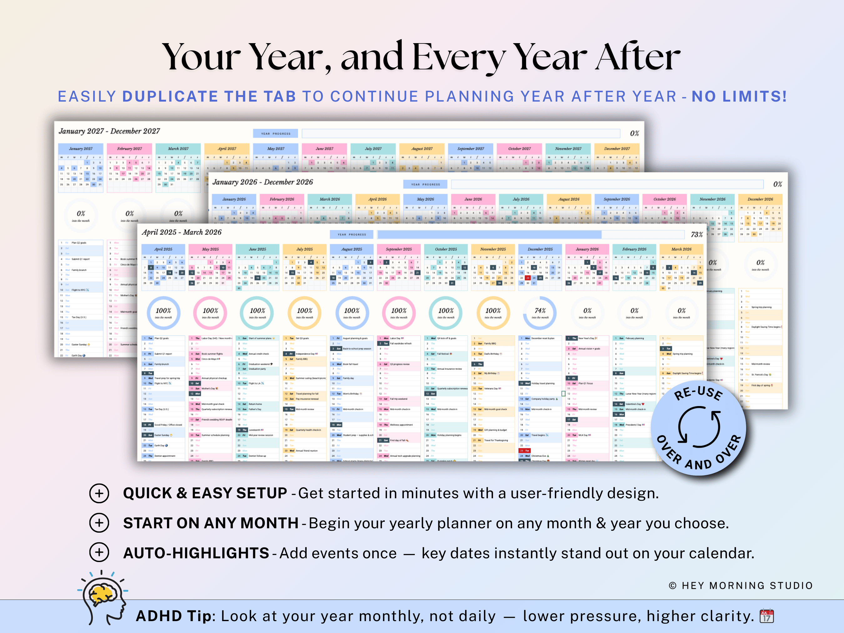 Year at a Glance Planner