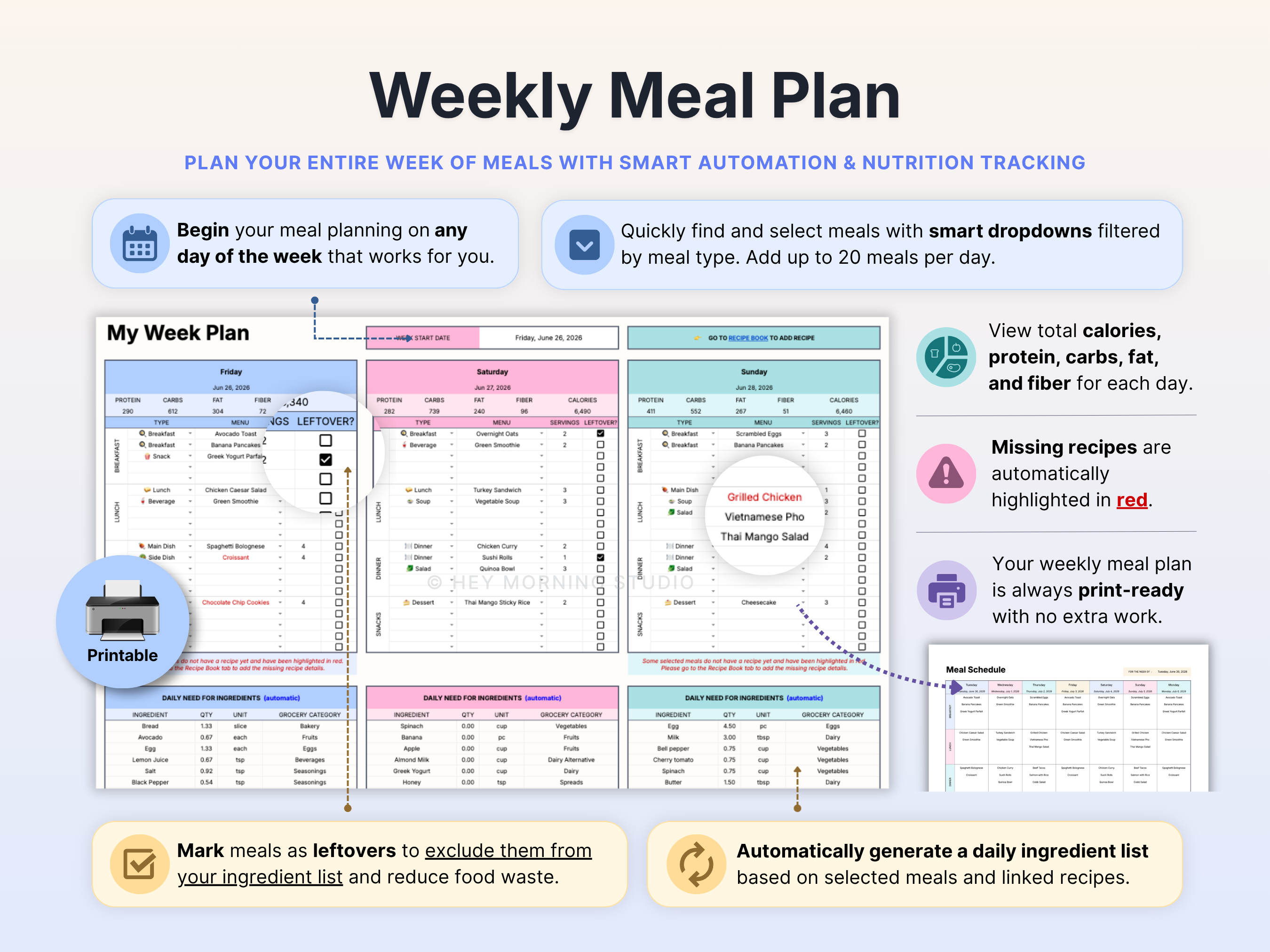 All-in-One Meal Planner