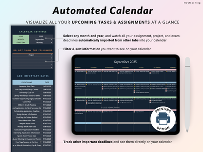 Assignment Tracker - Dark - Hey Morning