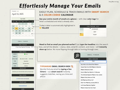Email Marketing Planner - Hey Morning
