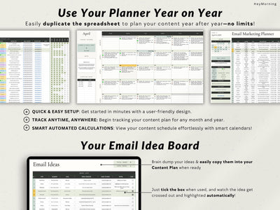 Email Marketing Planner - Hey Morning