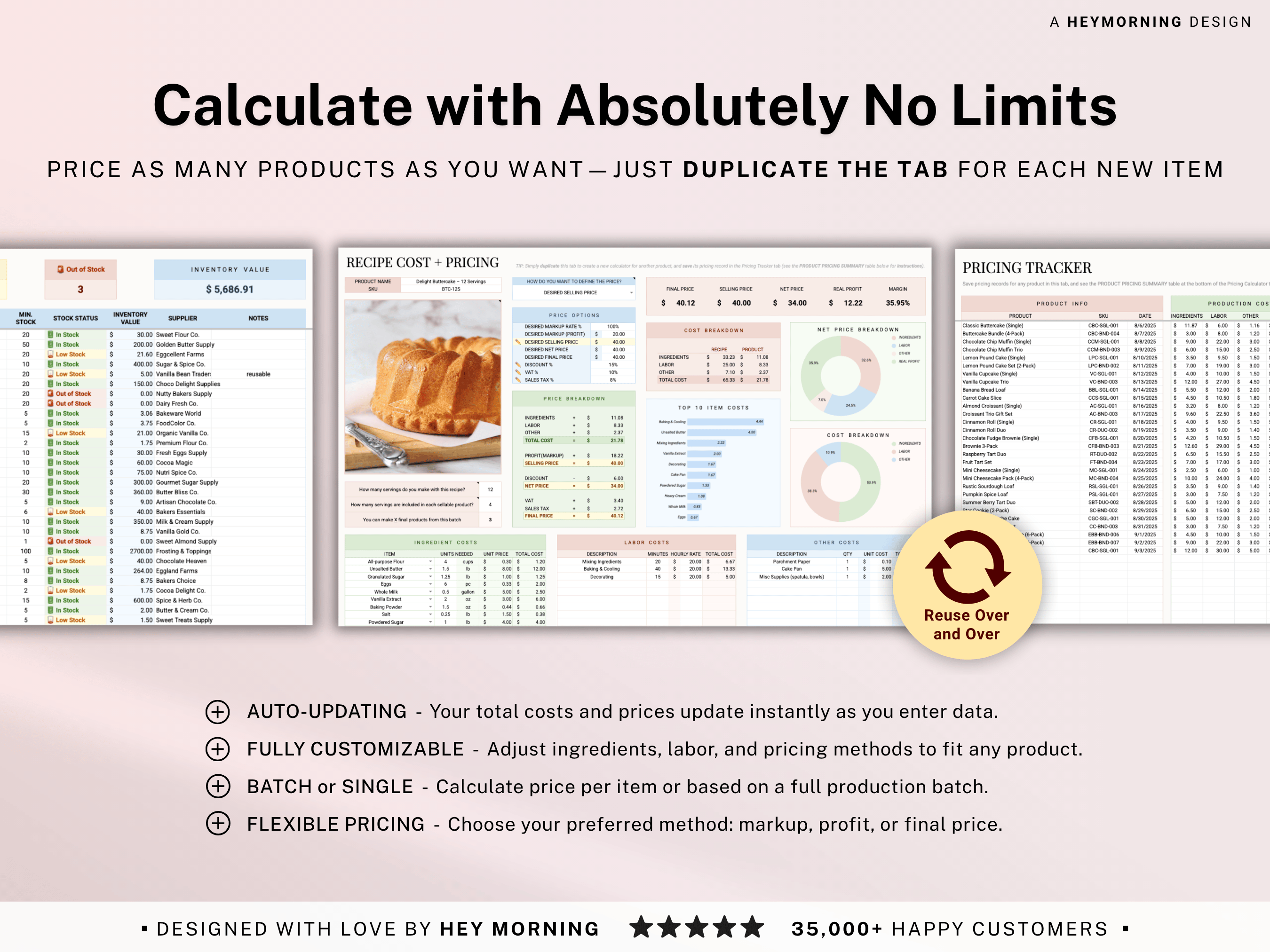 Recipe Cost & Pricing Calculator