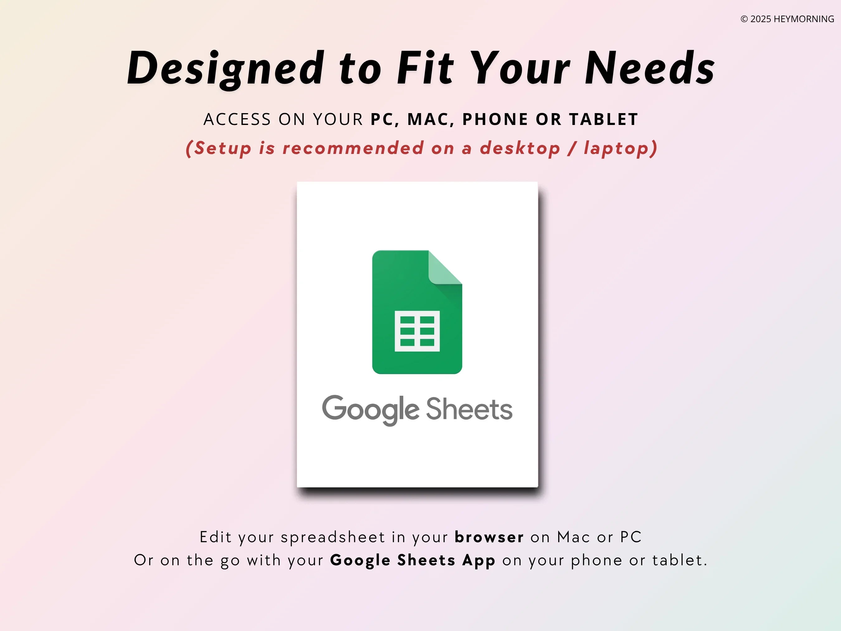 50/30/20 Budget - Pastel - Hey Morning