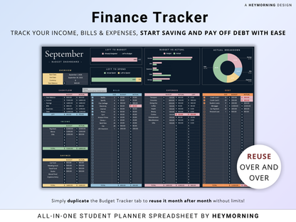 All-in-One Student Planner - Dark - Hey Morning
