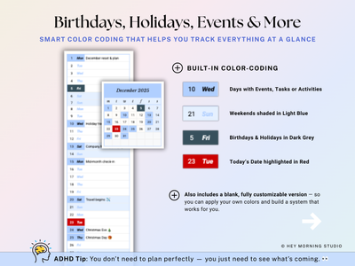 Year at a Glance Planner