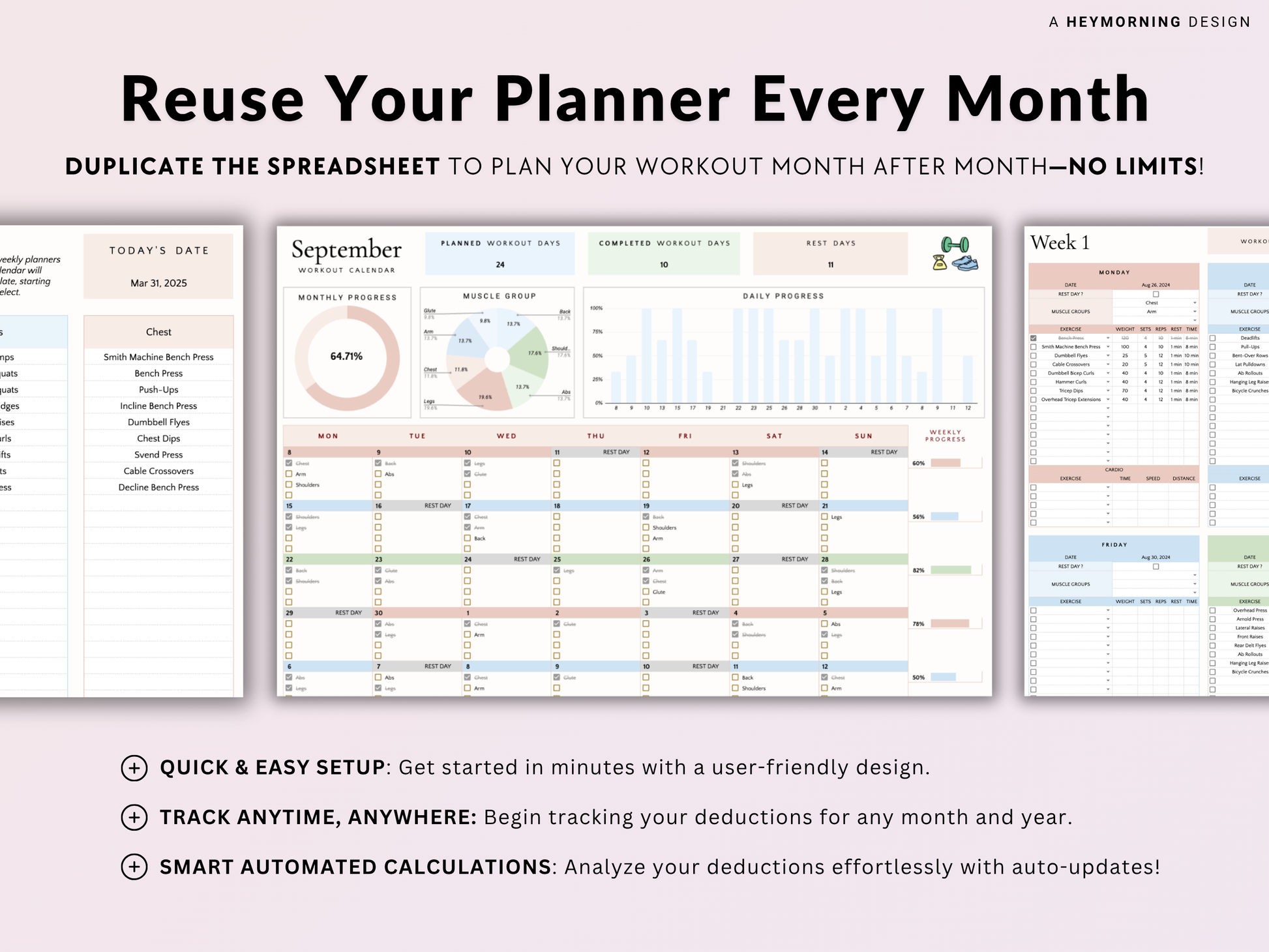 Workout Planner - Hey Morning