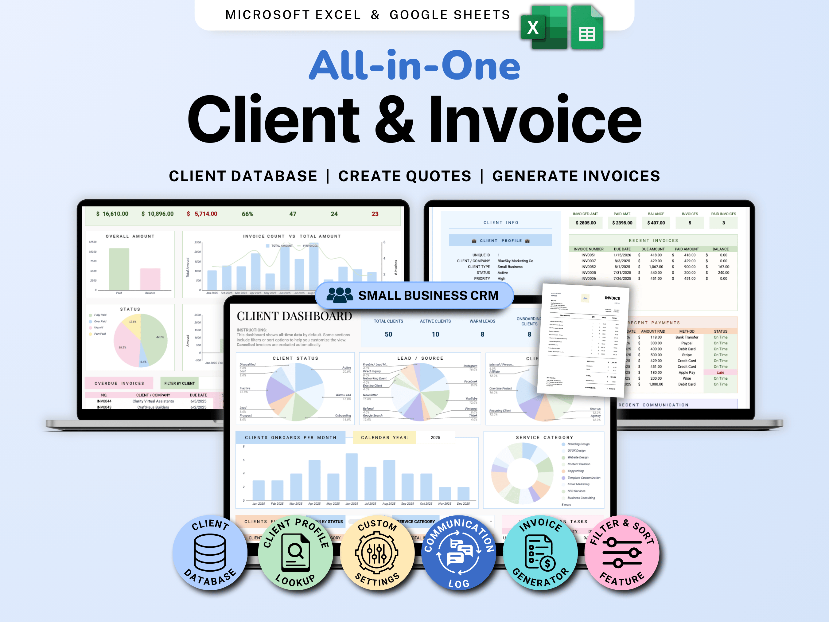 Client & Invoice Tracker Business CRM