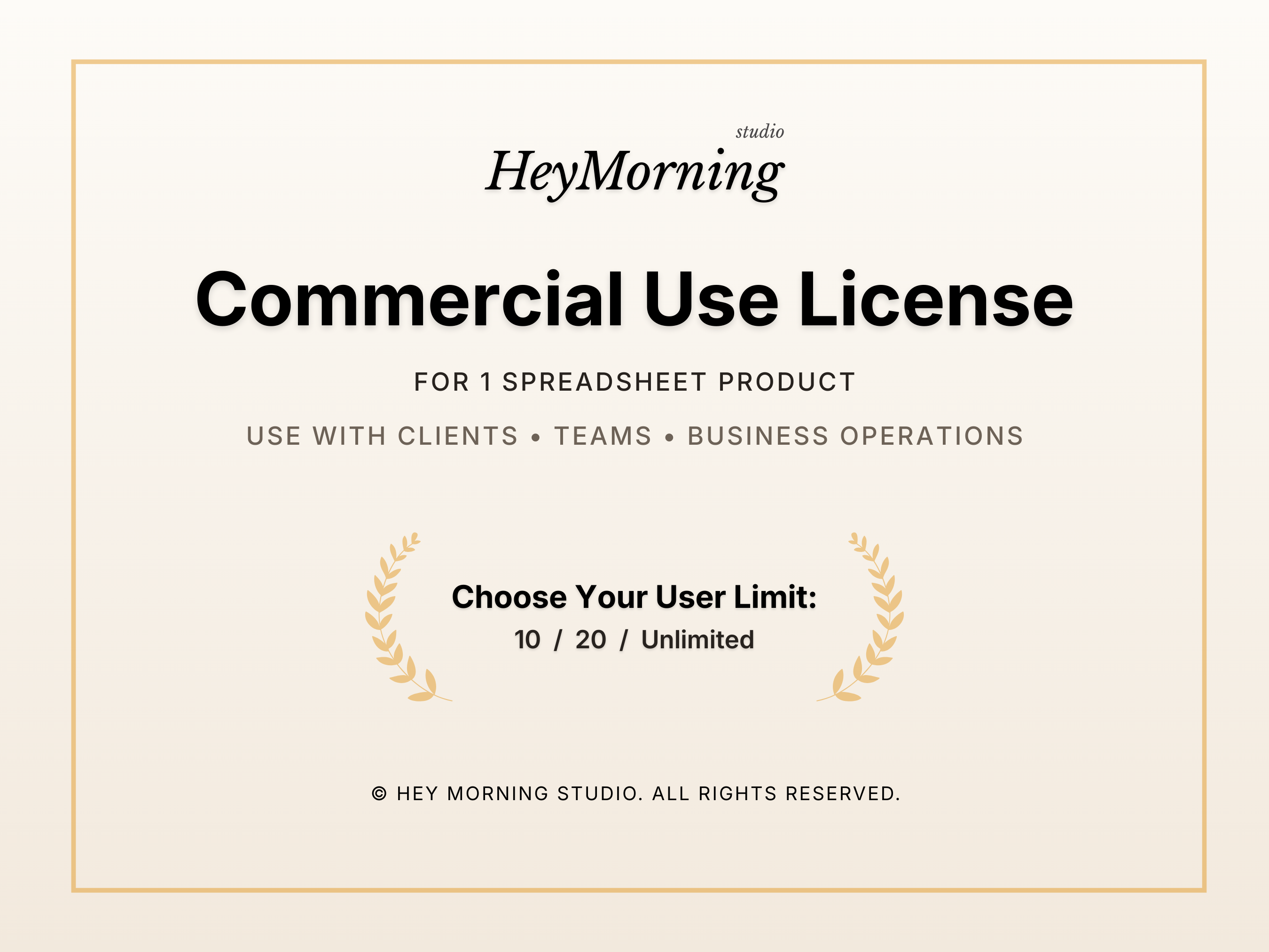 Commercial License for 1 Product