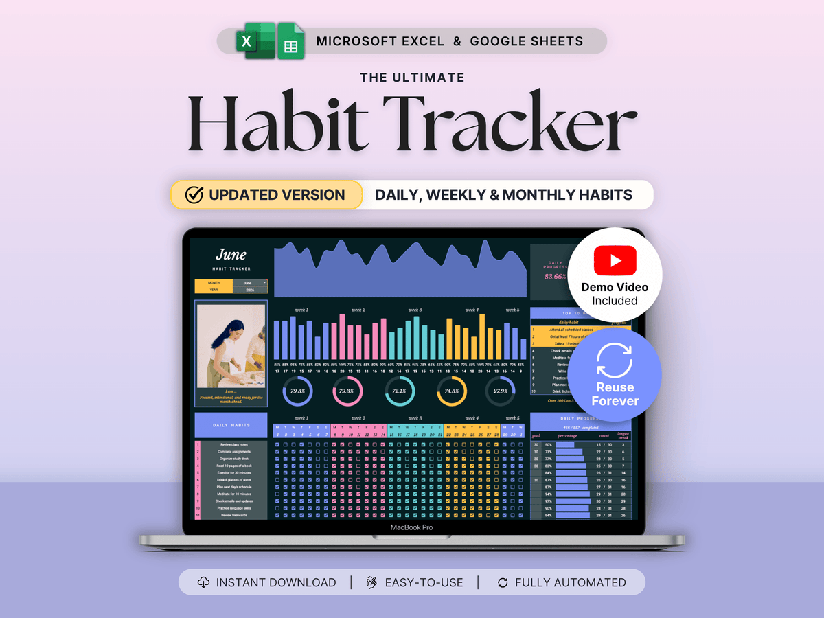 Habit Tracker Spreadsheet