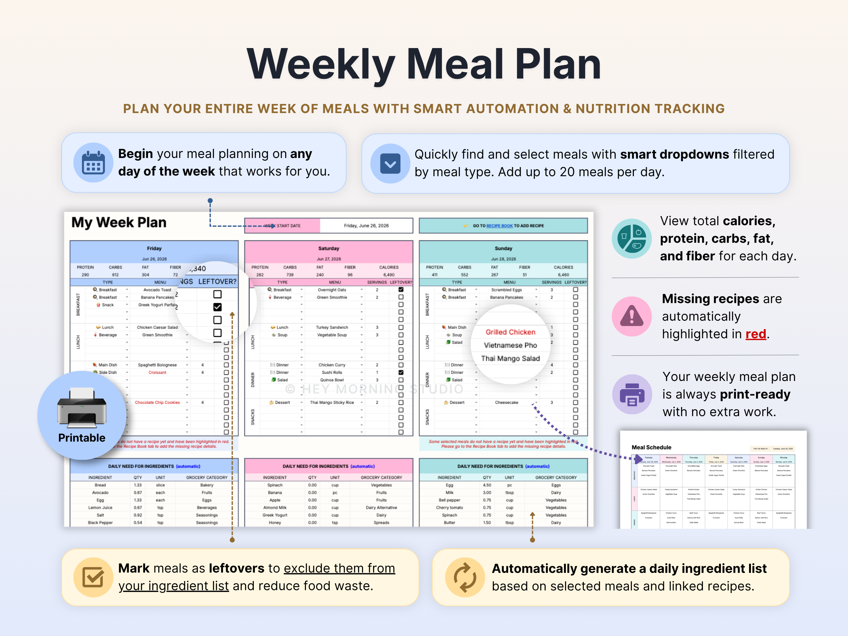 All-in-One Meal Planner
