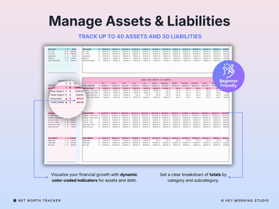 Net Worth Tracker Assets Liability Dashboard