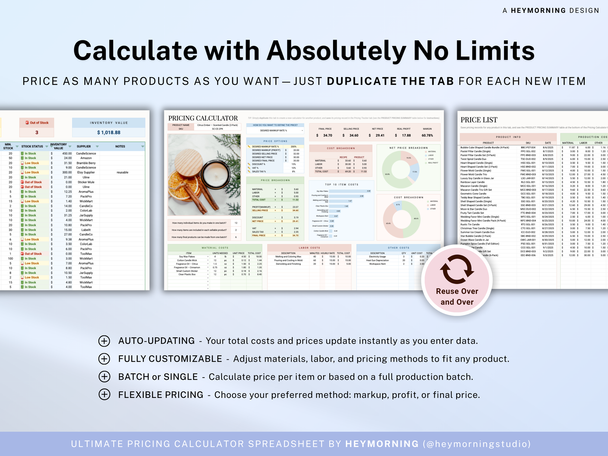 Pricing Calculator Spreadsheet