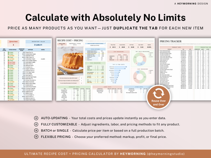 Recipe Cost + Pricing Calculator