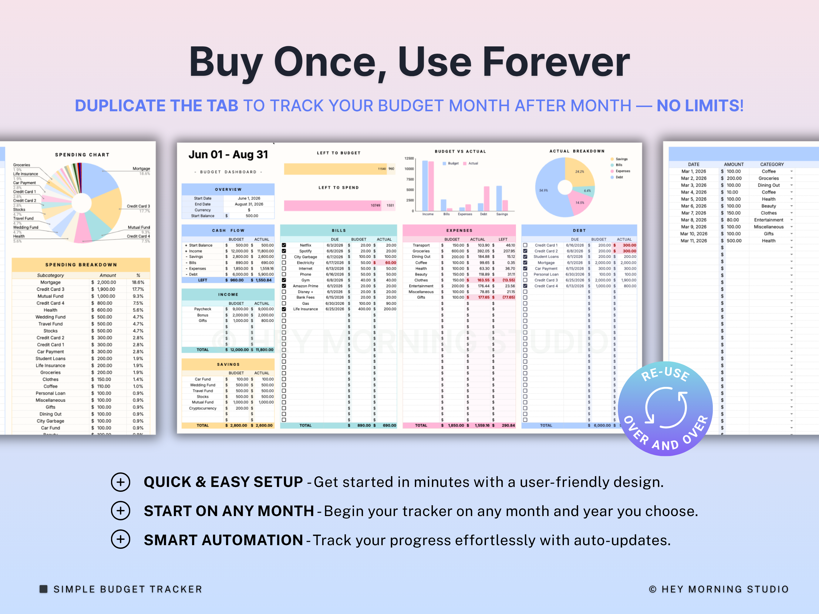 Simple Budget Spreadsheet