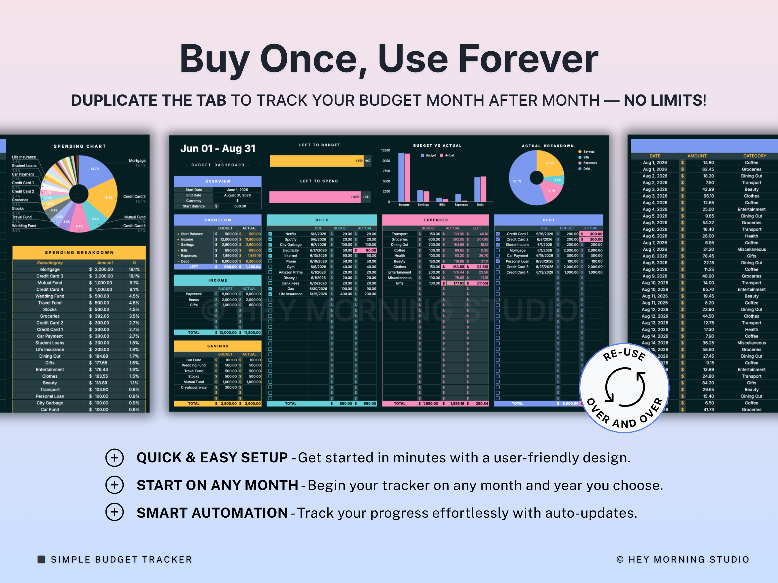 Simple Budget Spreadsheet