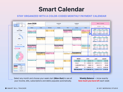 Bill Tracker Smart Calendar