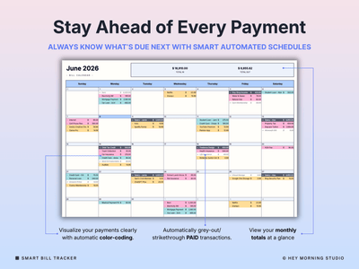 Bill Tracker Smart Calendar