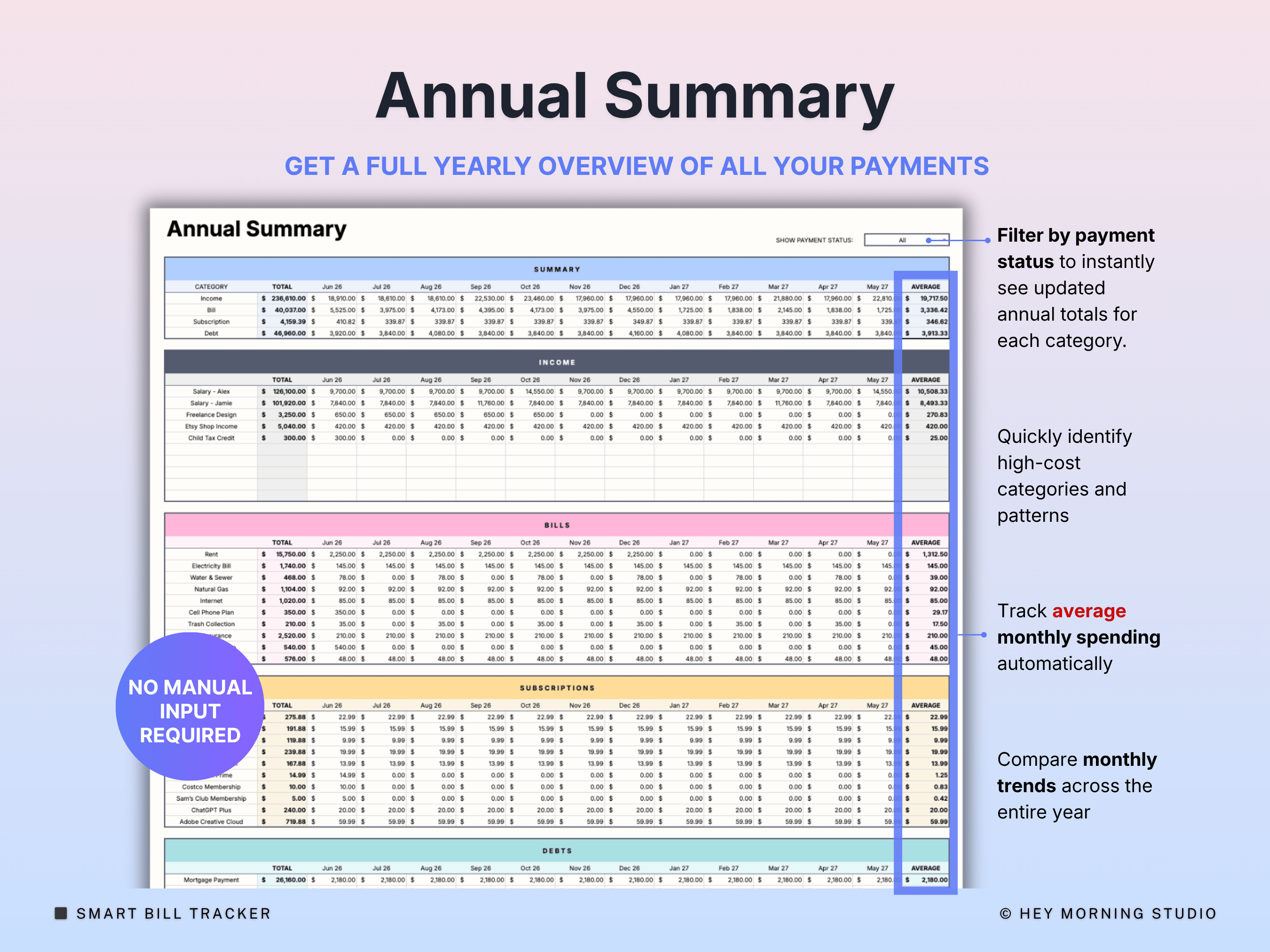 Bill Tracker Smart Calendar