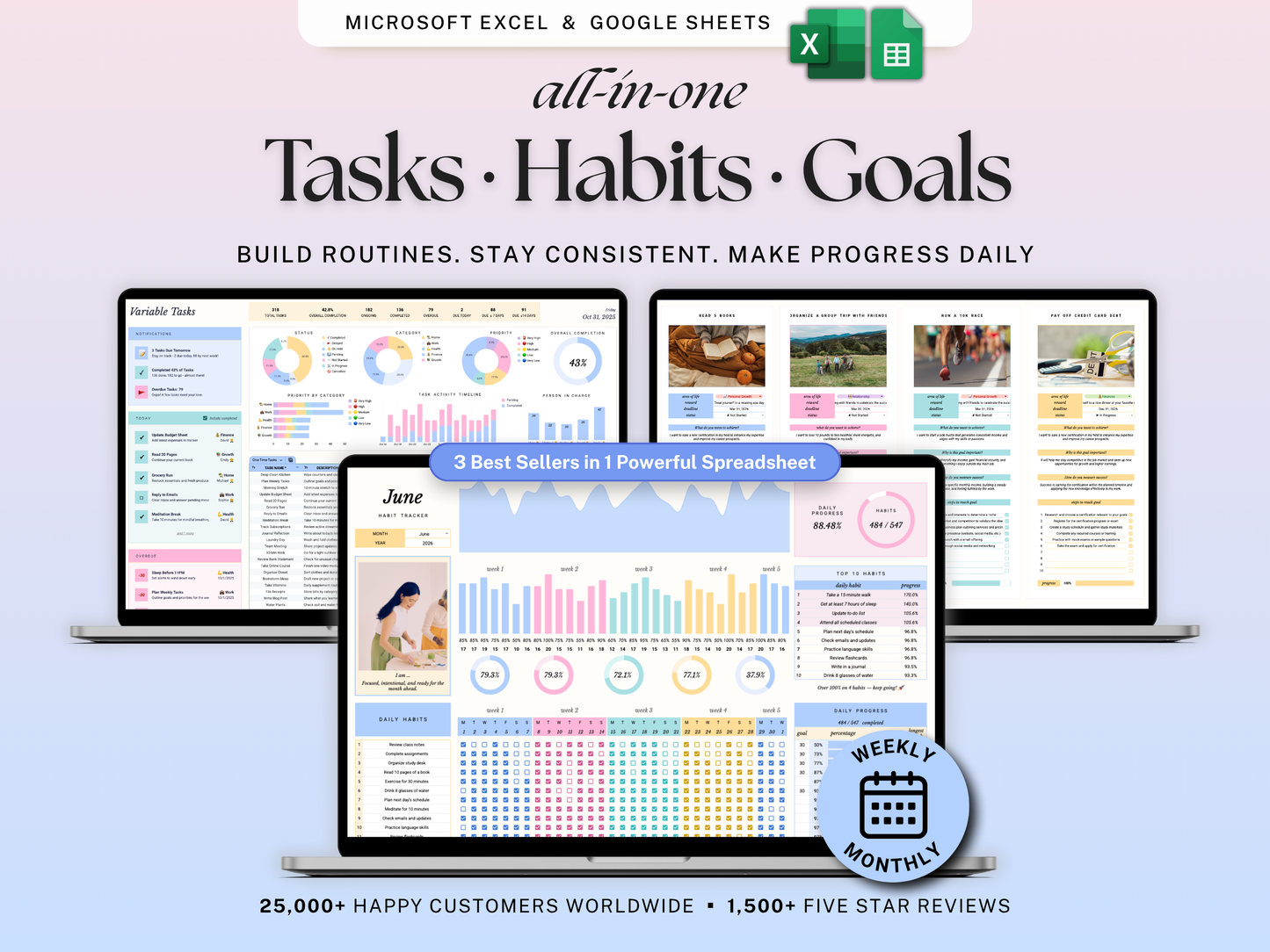 Tasks, Habits & Goals Tracker