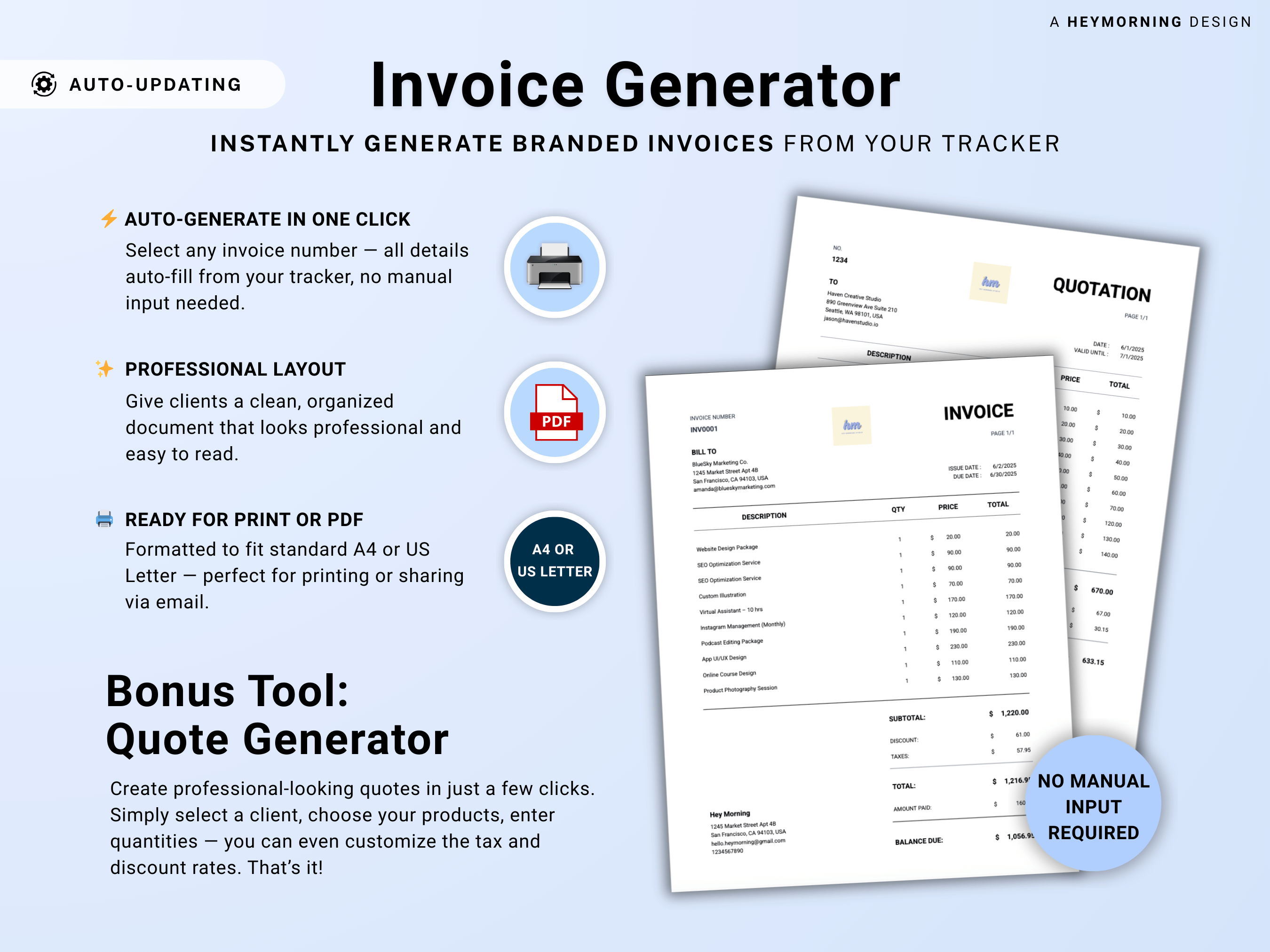 Invoice Tracker Invoice Generator