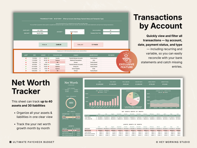 Biweekly & Monthly Budget by Paycheck