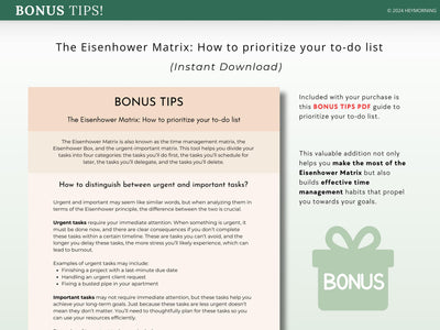 Eisenhower Matrix - Hey Morning