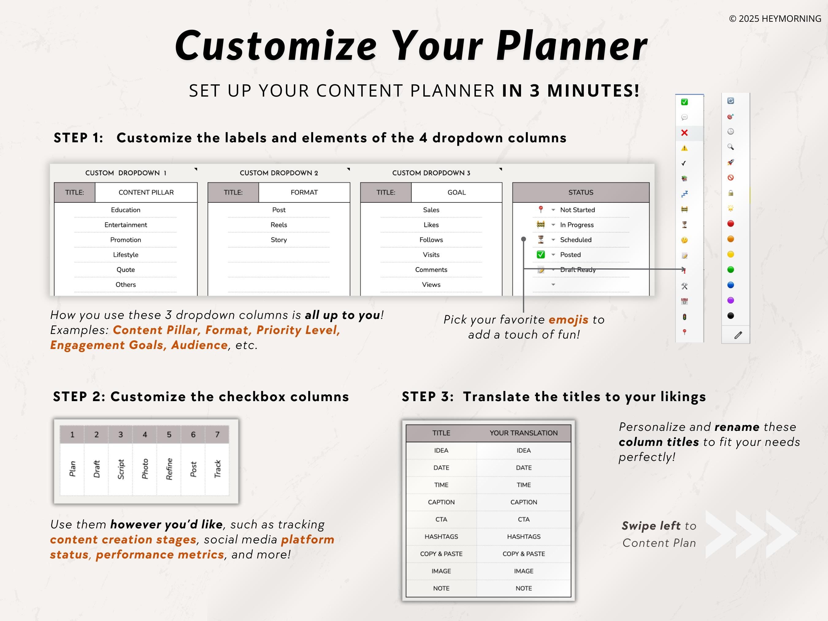 Simple Content Calendar - Hey Morning