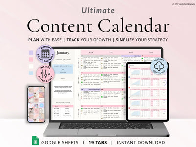 12-Month Content Calendar - Hey Morning
