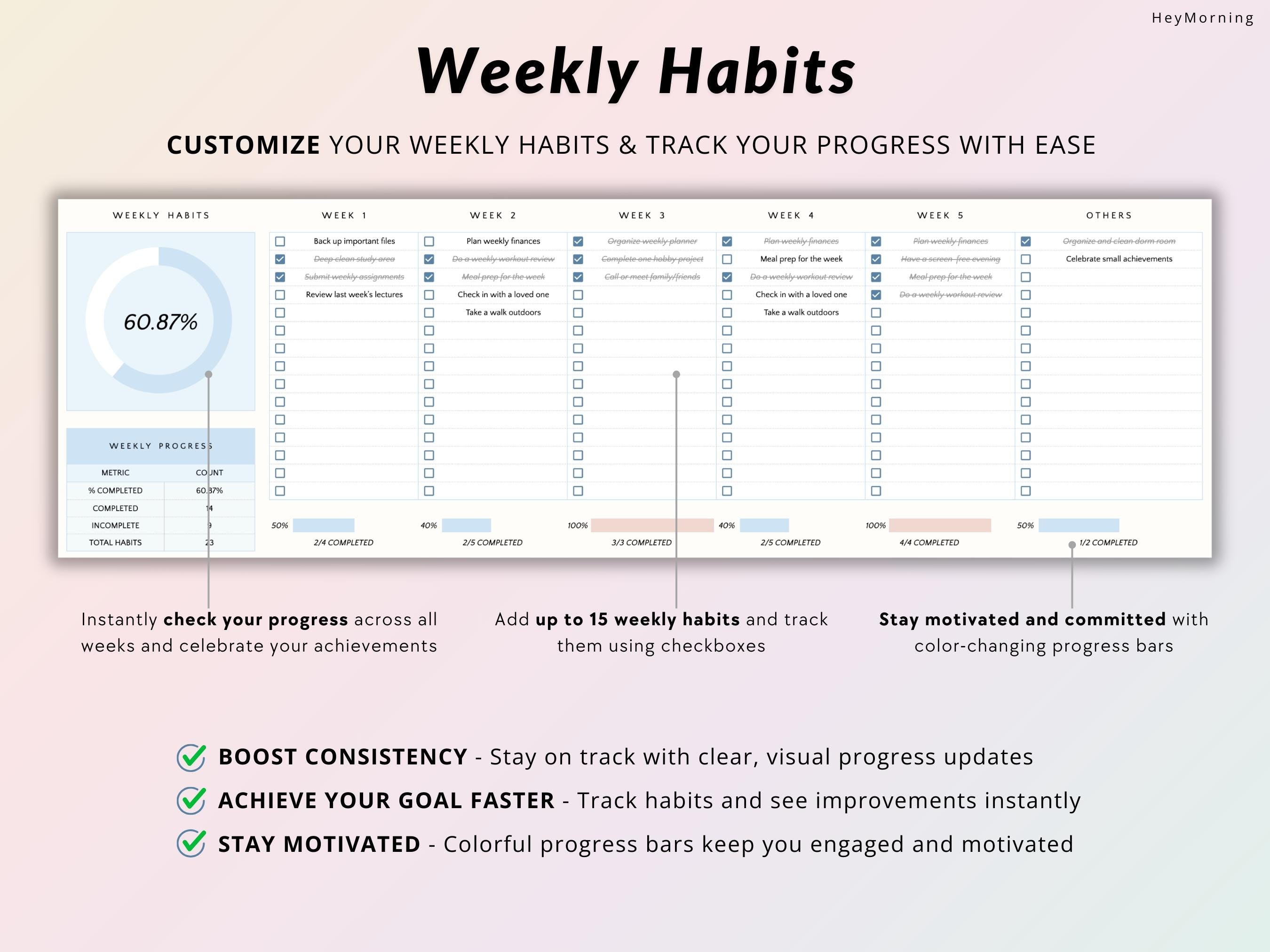Simple Habit Tracker - Hey Morning