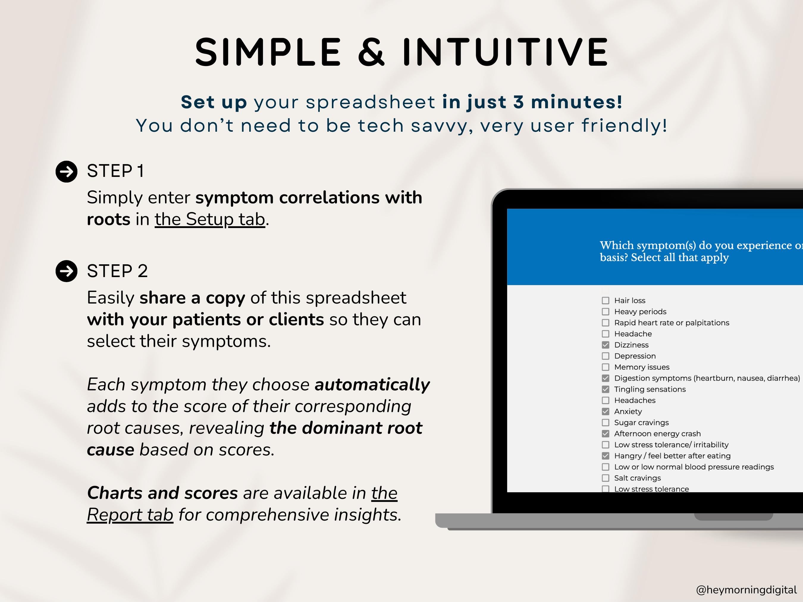 Symptom Checker - Fully Customizable - Hey Morning