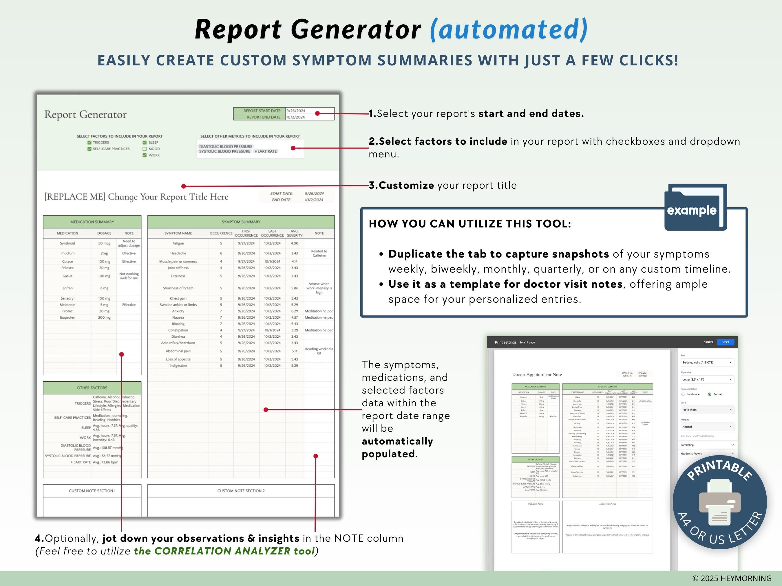 Health Tracker (Symptom & Wellness) - Hey Morning